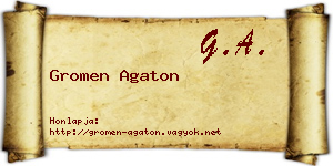 Gromen Agaton névjegykártya